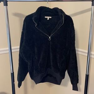 Sherpa quarter zip sweatshirt